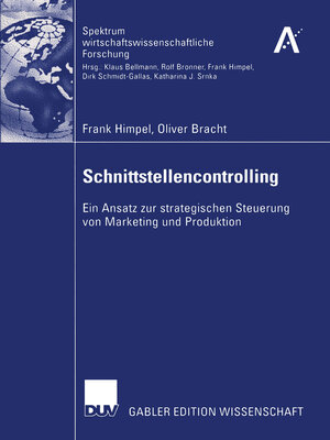 cover image of Schnittstellencontrolling